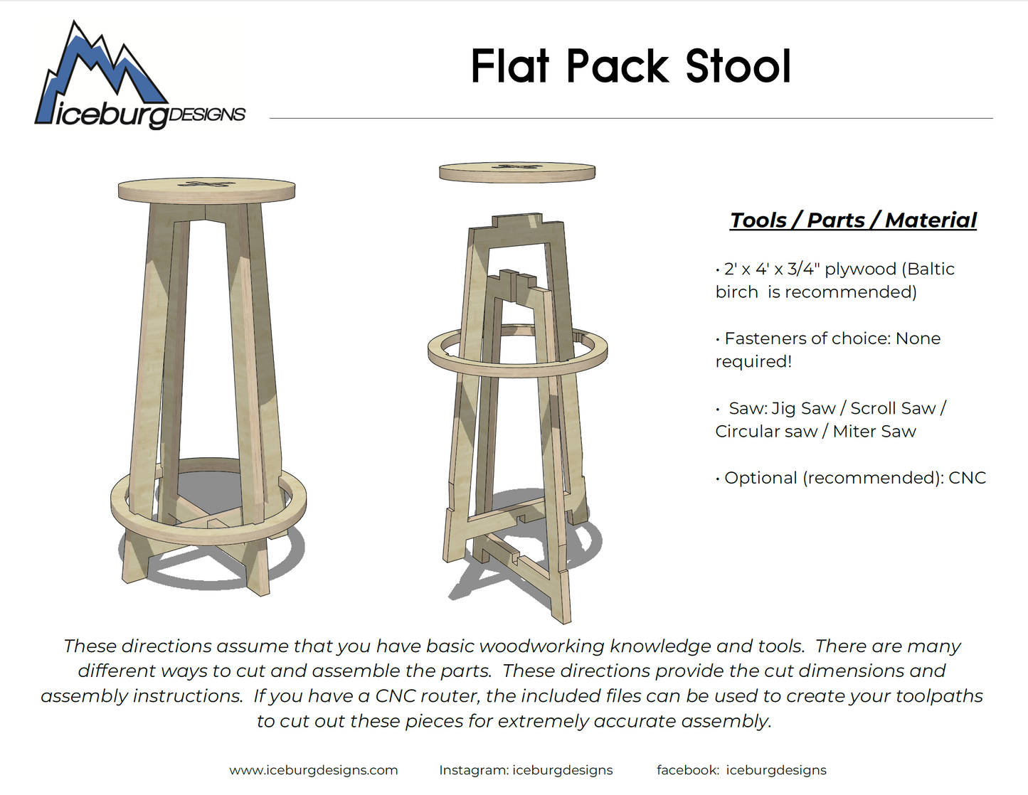 Flat Pack Stool DIY